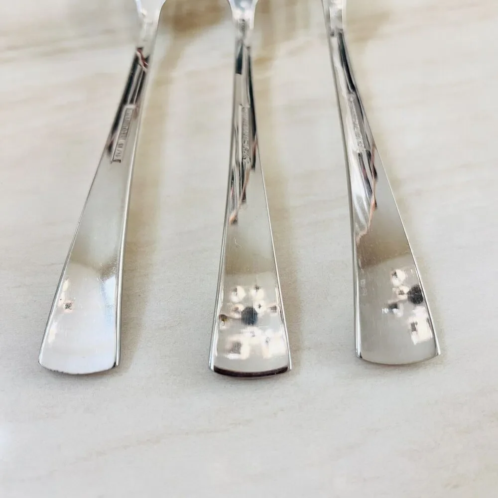 INTERNATIONAL Silver INS330 Stainless 18/10 Flatware Salad Forks 3pc